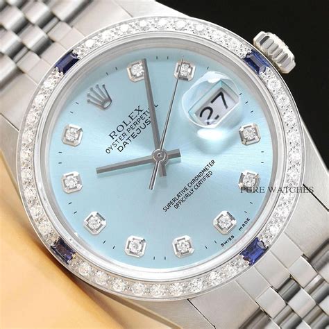 rolex datejust ice blue|rolex datejust 2 blue dial.